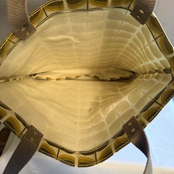 ORLA KIELY ETC Shadow Stem Print Laminate Canvas Large Tote Handbag Purse - Picture 9 of 12